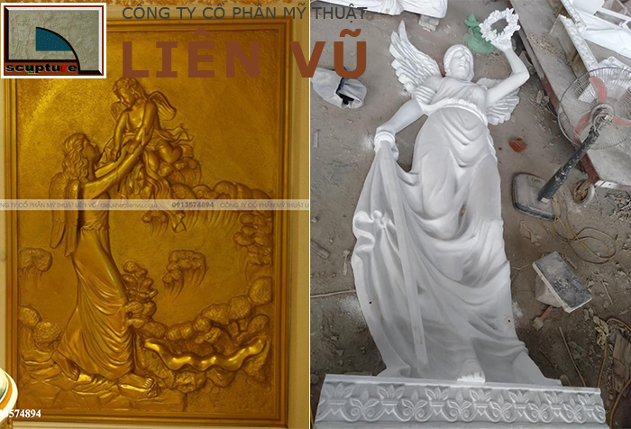Sản xuất và cung cấp phù điêu châu Âu chủ đề thiên thần