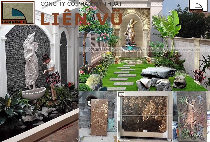 Sản xuất và thiết kế, thi công phù điêu cô gái treo tường trang trí