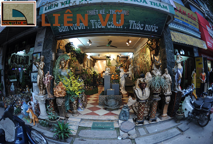 Showroom trưng bày, bán sản phẩm điêu khắc của Liên Vũ