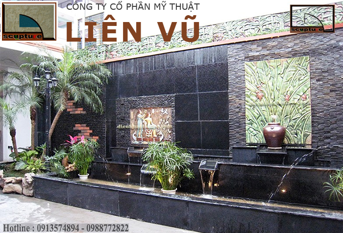 Sử dụng phù điêu giúp tiểu cảnh thêm hoàn hảo