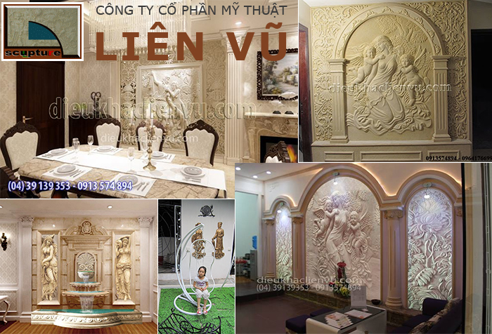 Sự góp mặt của phù điêu composite giúp nâng tầm giá trị không gian sống