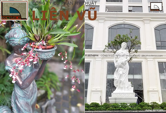 Sự kết hợp của hình ảnh thiếu nữ và hoa