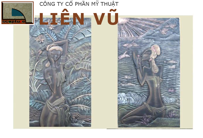 Tác phẩm phù điêu cô gái Nhật đẹp