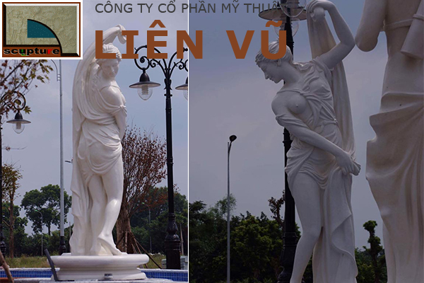 Tác phẩm tượng cô gái trong công trình công cộng