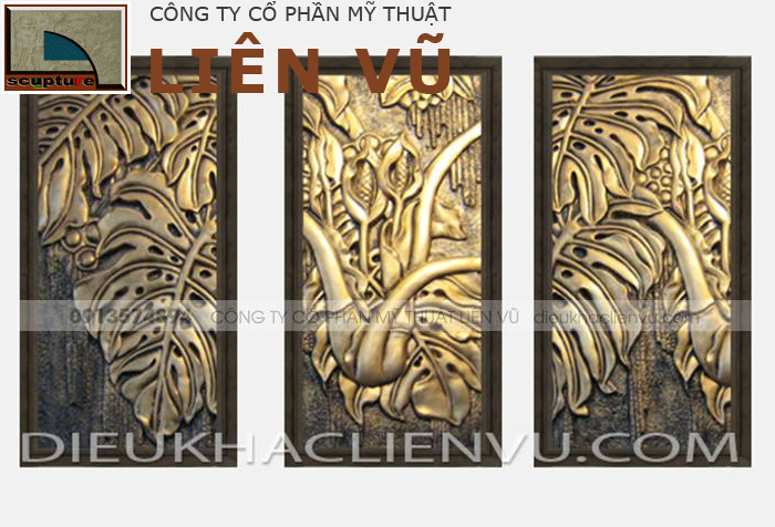 Tạo hình đẹp, độc đáo của phù điêu hoa lá treo tường