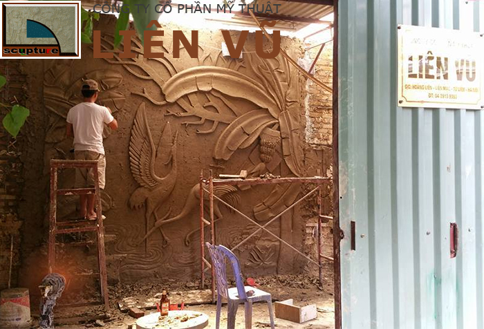 Tạo mẫu phù điêu trên nền đất sét