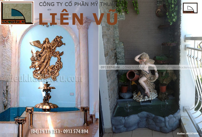 Tạo tiểu cảnh đẹp với mẫu đài phun mini