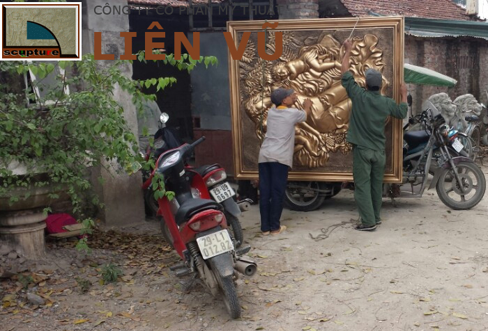 Thành phẩm phù điêu được Điêu khắc Liên Vũ gửi tới khách hàng