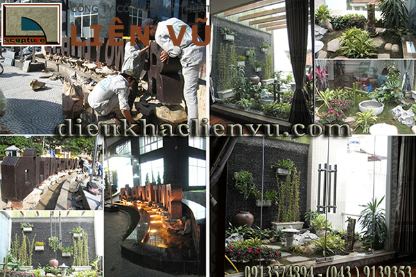 Thi công cảnh quan bên ngoài tòa nhà C' Land Tower Lê Đức Thọ