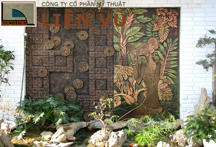 Thi công, lắp đặt phù điêu sân vườn