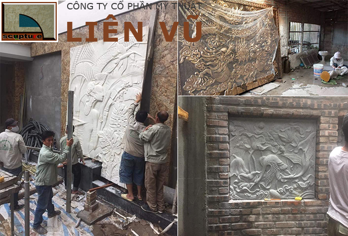 Thi công lắp đặt phù điêu trang trí sân vườn chuyên nghiệp
