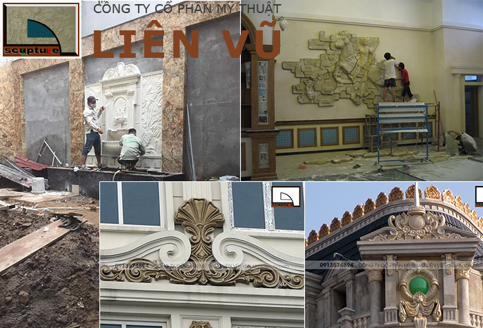 Thi công lắp đặt trang trí phù điêu phong cách châu Âu
