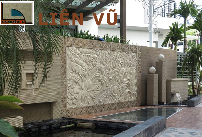 Thi công phù điêu sân vườn