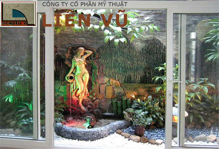 Thi công tiểu cảnh giếng trời nhà phố