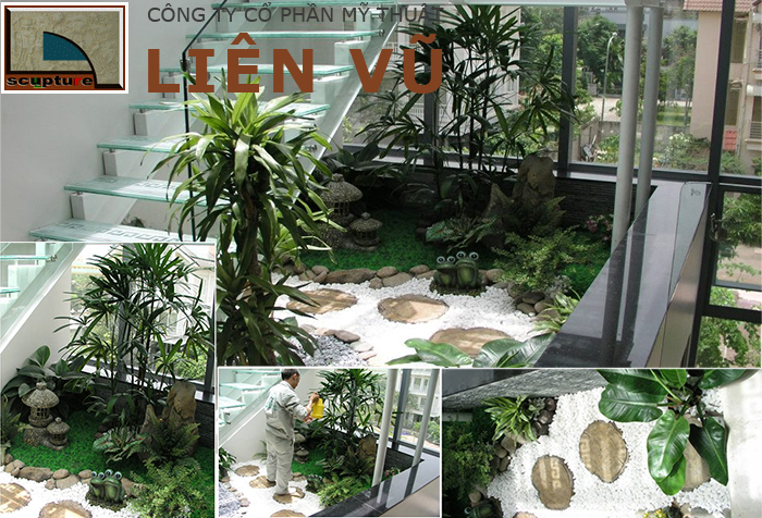 Thi công tiểu cảnh khô gầm cầu thang