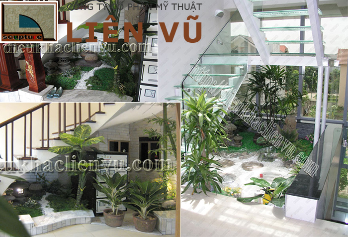 Thi công tiểu cảnh khô gầm cầu thang