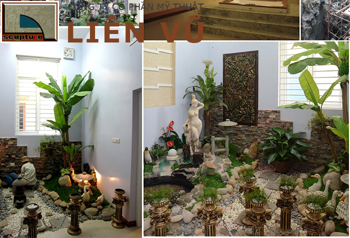 Thi công tiểu cảnh khô trong nhà
