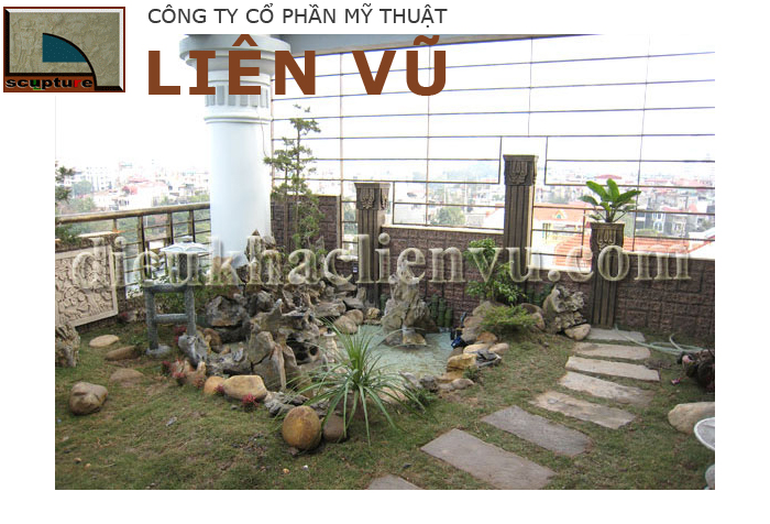 Thi công tiểu cảnh sân vườn đơn giản với đá sỏi và cây xanh