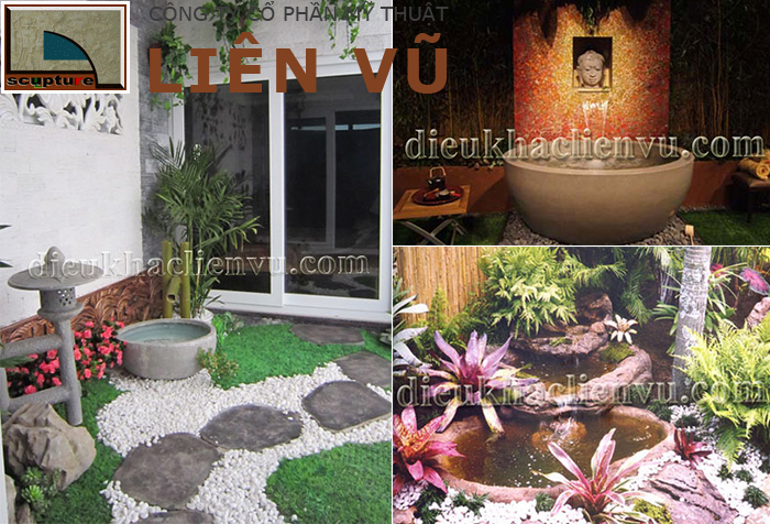 Thi công tiểu cảnh sân vườn Nhật- tiểu cảnh vườn nước