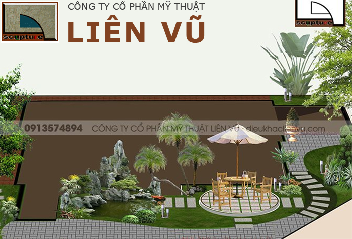 Thiết kế cảnh quan với cây xanh và tiểu cảnh đẹp