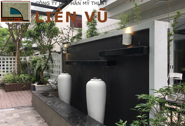 Thiết kế đài phun nước sân vườn đẹp, sang, đơn giản