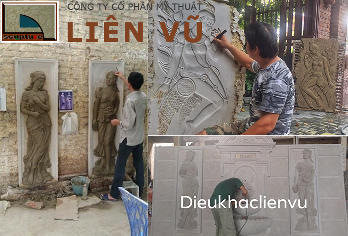 Thiết kế sản xuất phù điêu thiếu nữ, phù điêu cô gái đẹp