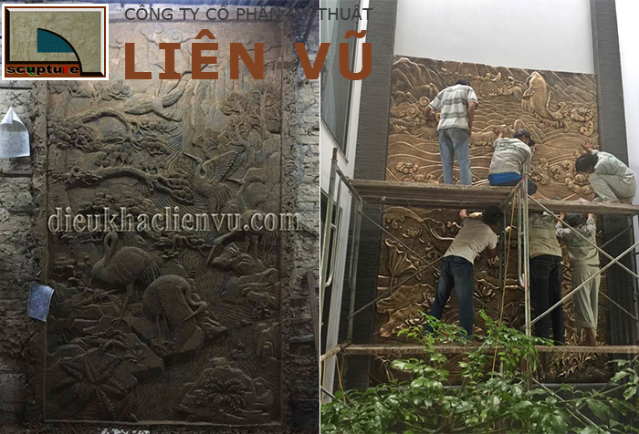 Thiết kế, thi công lắp đặt phù điêu sân vườn