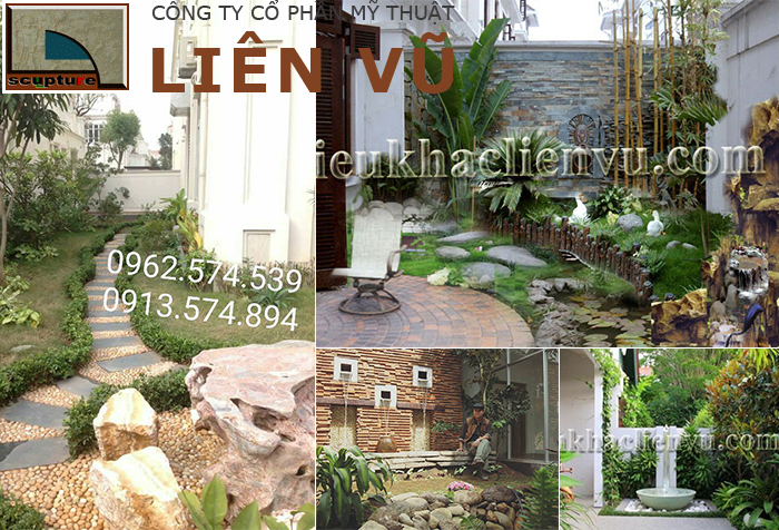 Thiết kế, thi công tiểu cảnh sân vườn phong thủy hiện đại