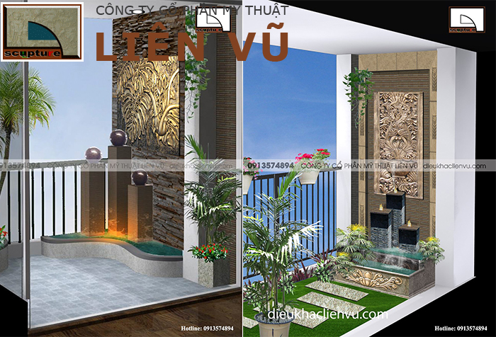 Thiết kế tiểu cảnh ban công chưng cư đẹp