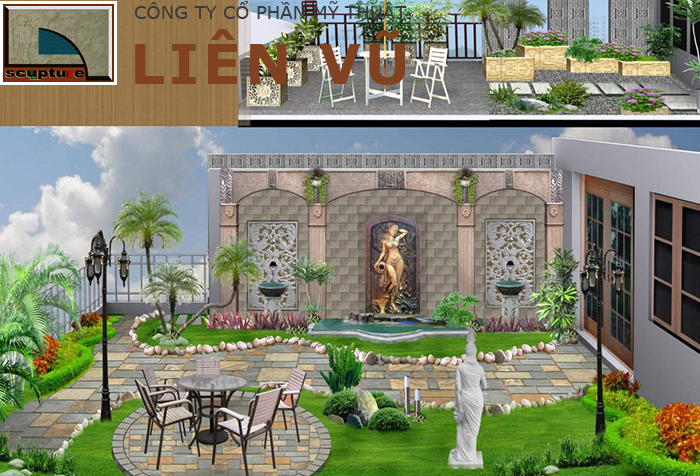 Thiết kế tiểu cảnh ban công diện tích lớn