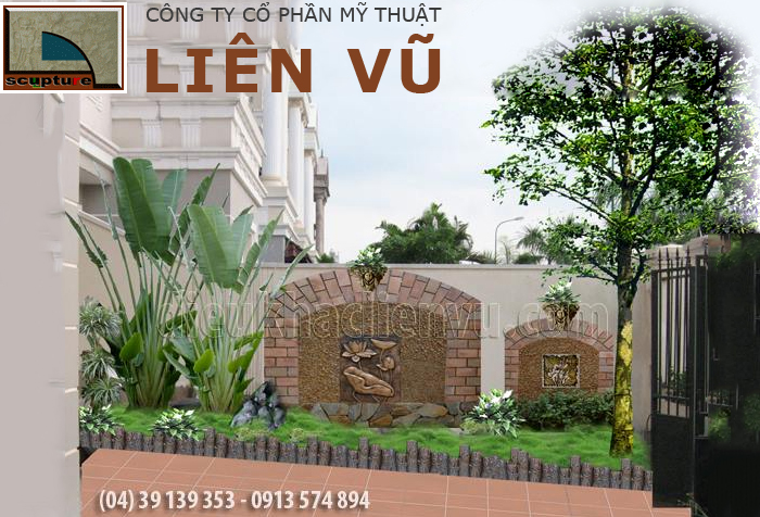 Thiết kế tiểu cảnh s&acirc;n vườn đẹp với ph&ugrave; đi&ecirc;u