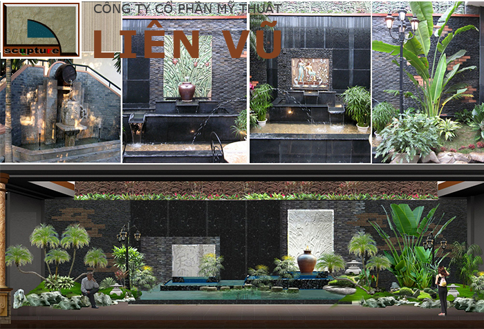 Thiết kế, thi công cảnh quan sân vườn với cây xanh và các tiểu cảnh nhỏ