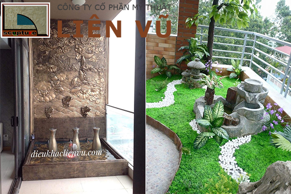 Tiểu cảnh ban công đẹp được thi công bởi Liên Vũ