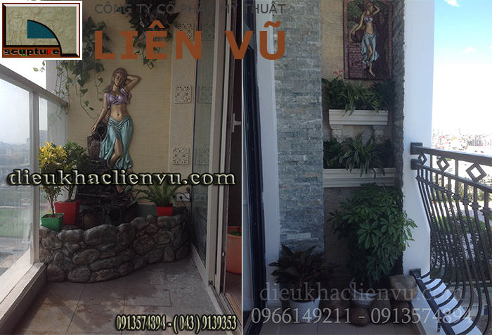 Tiểu cảnh ban công nhỏ đơn giản