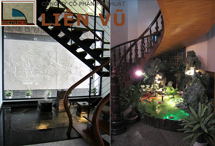 Tiểu cảnh chân cầu thang