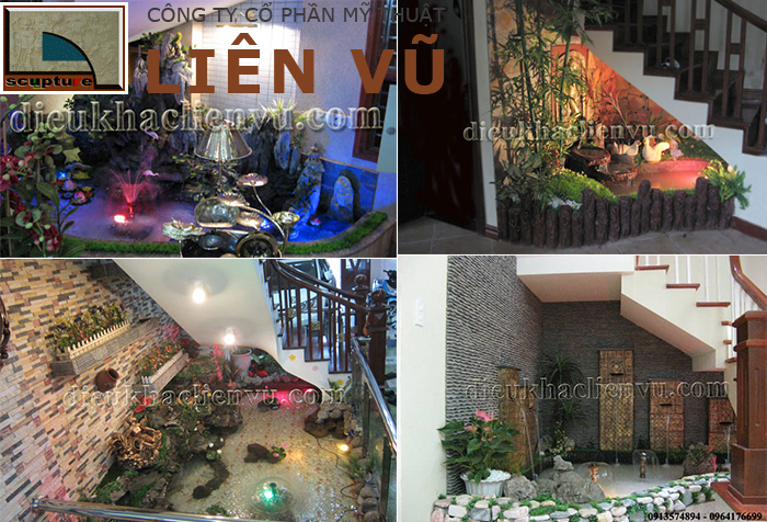 Tiểu cảnh nước đẹp cho gầm cầu thang