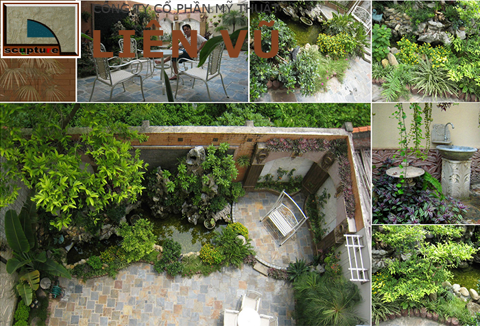 Tiểu cảnh sân vườn độc đáo với phong cách hiện đại