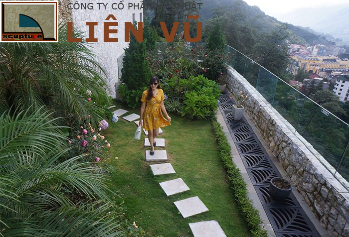 Tiểu cảnh sân vườn trên sân thượng