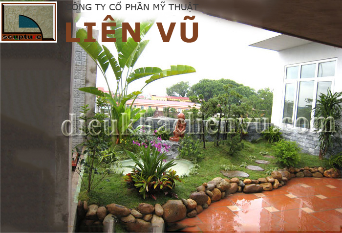 Tiểu cảnh sân vườn trên sân thượng