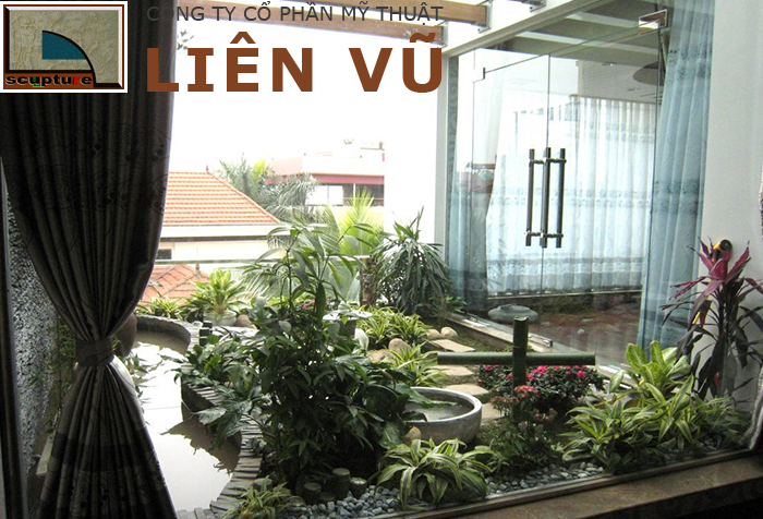 Tiểu cảnh thác nước ban công