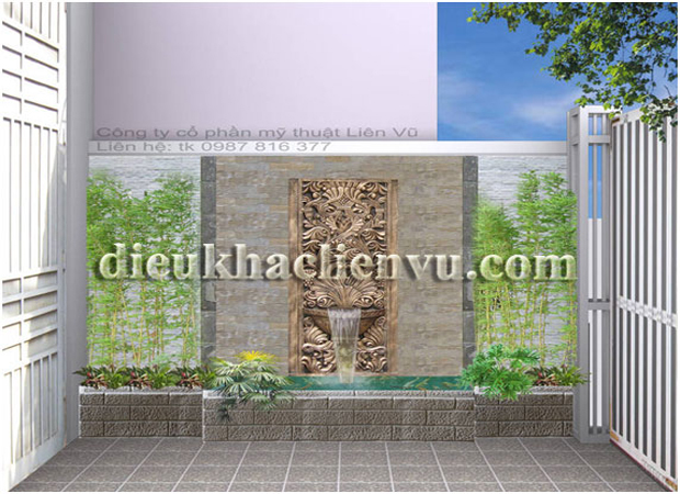 tiểu cảnh thác nước trên sân thượng