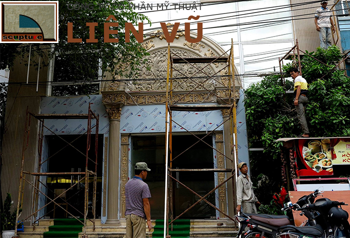 Trang trí mái vòm với phù điêu phong cách châu Âu