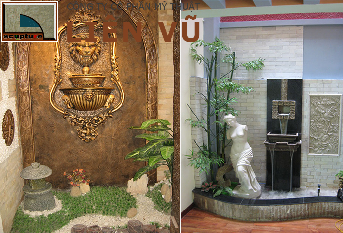 Trang trí sân vườn diện tích nhỏ với phù điêu