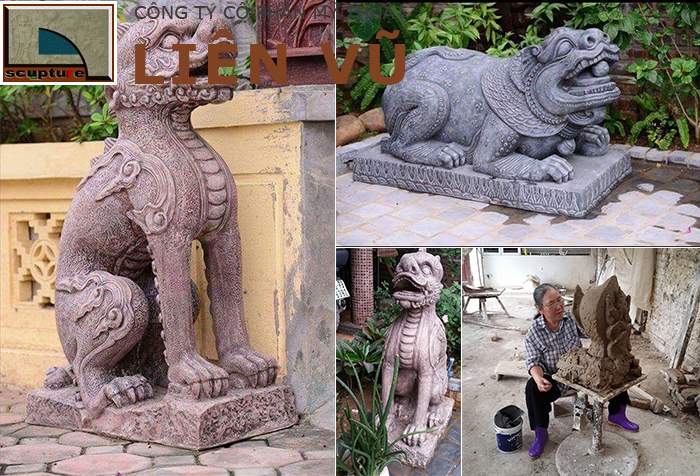 Trang trí sân vườn với tượng phong thủy