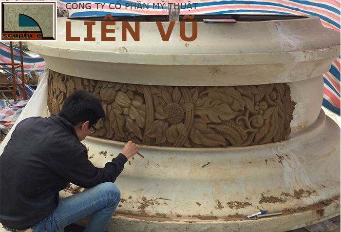 Tranh đắp nổi phù điêu hoa lá đẹp