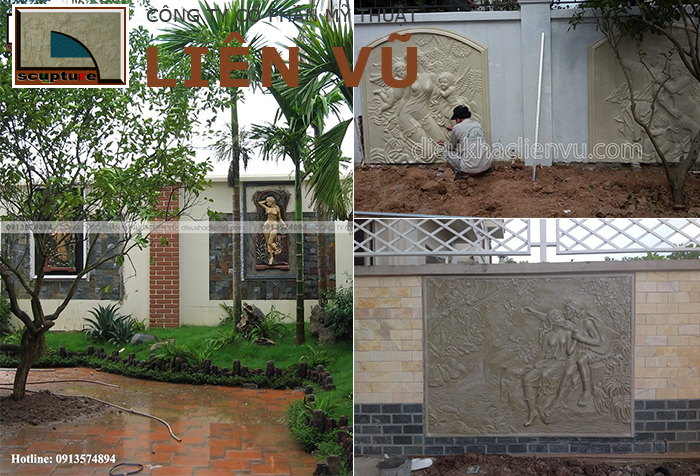 Tranh điêu khắc chủ đề con người trang trí sân vườn