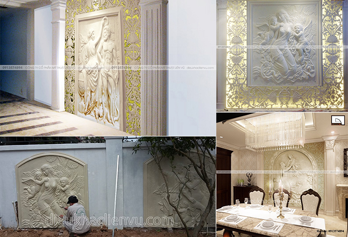 Tranh phù điêu châu Âu được ứng dụng trong nhiều không gian khác nhau