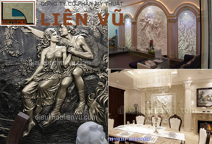 Tranh phù điêu châu Âu trang trí nhà