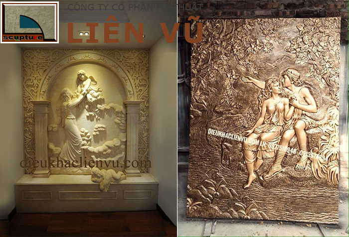 Tranh phù điêu châu Âu với chủ đề chính là về hình thể con người