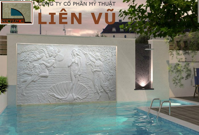 Tranh phù điêu cô gái phong cách châu Âu